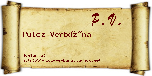 Pulcz Verbéna névjegykártya